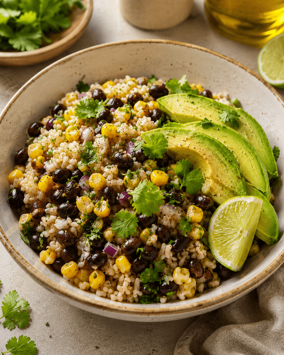 Black Bean, Sweet Corn & Brown Rice Bowl