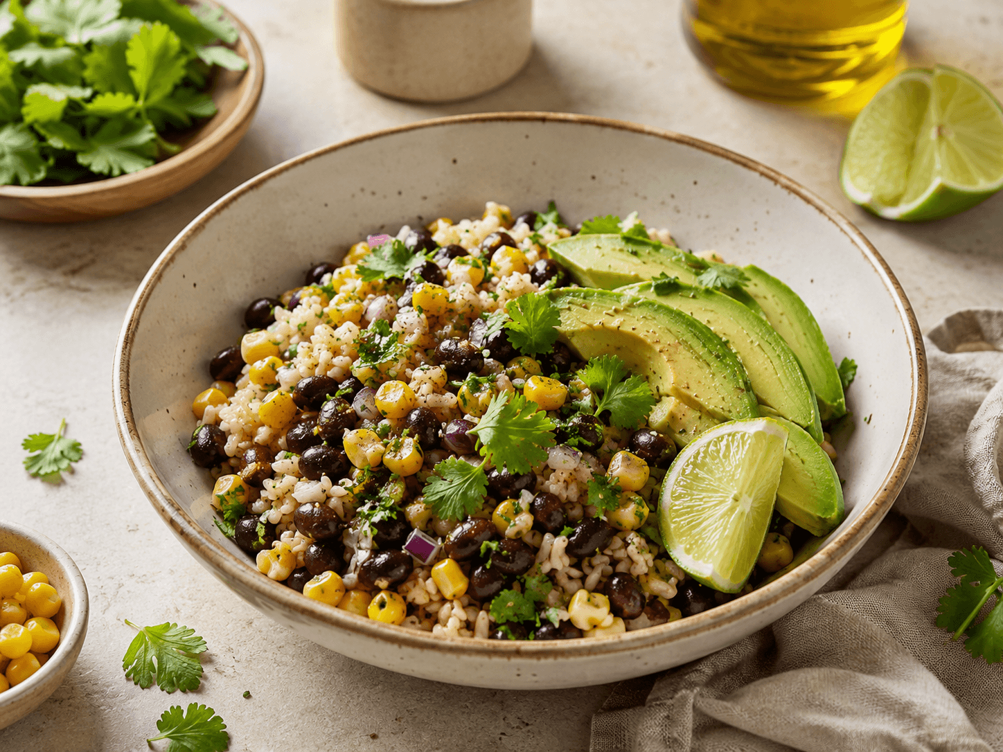Black Bean, Sweet Corn & Brown Rice Bowl
