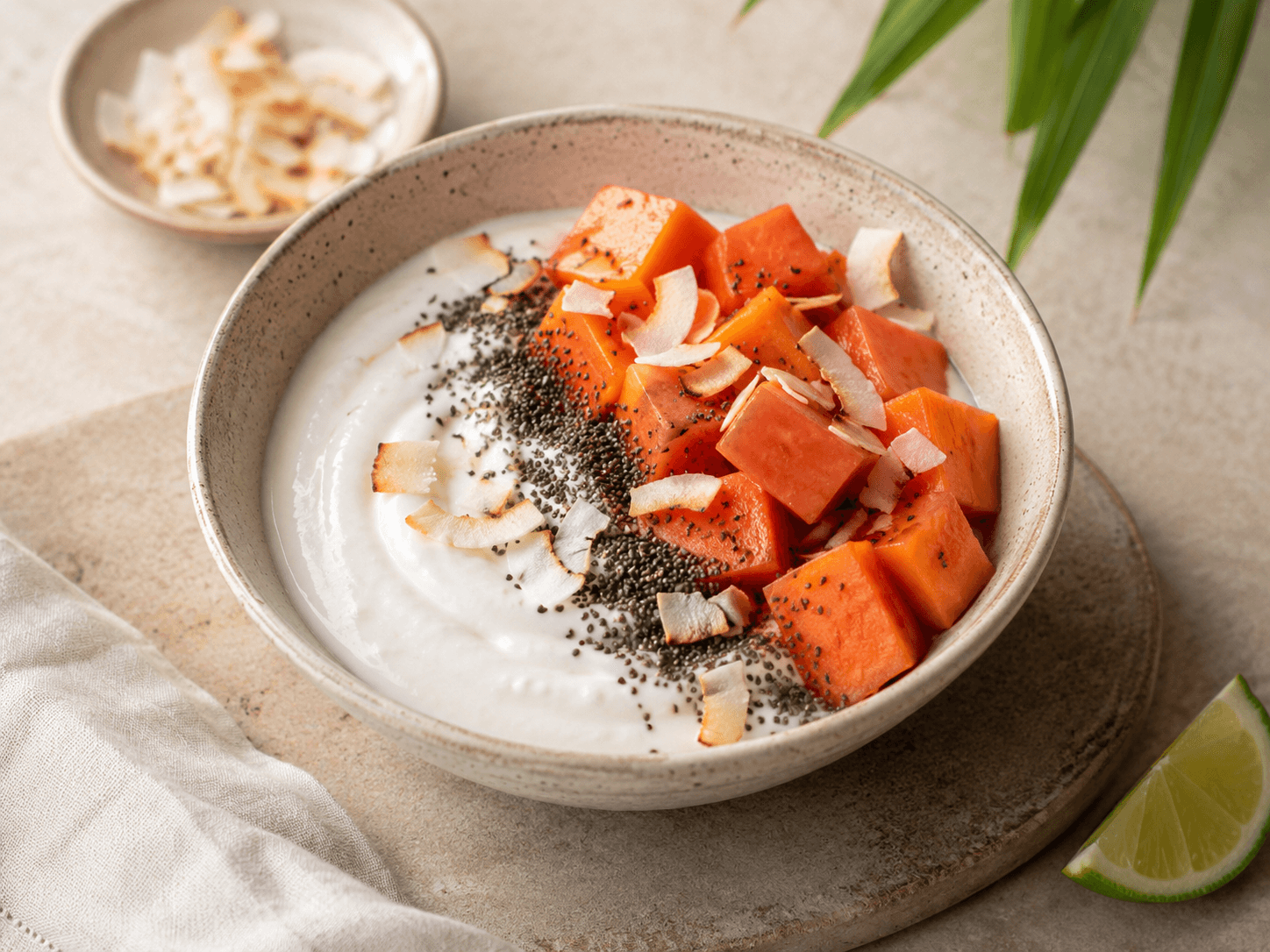 Coconut Yogurt, Papaya & Chia Seed Bowl