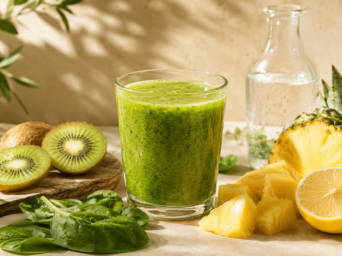 Kiwi, Spinach & Pineapple Morning Shot