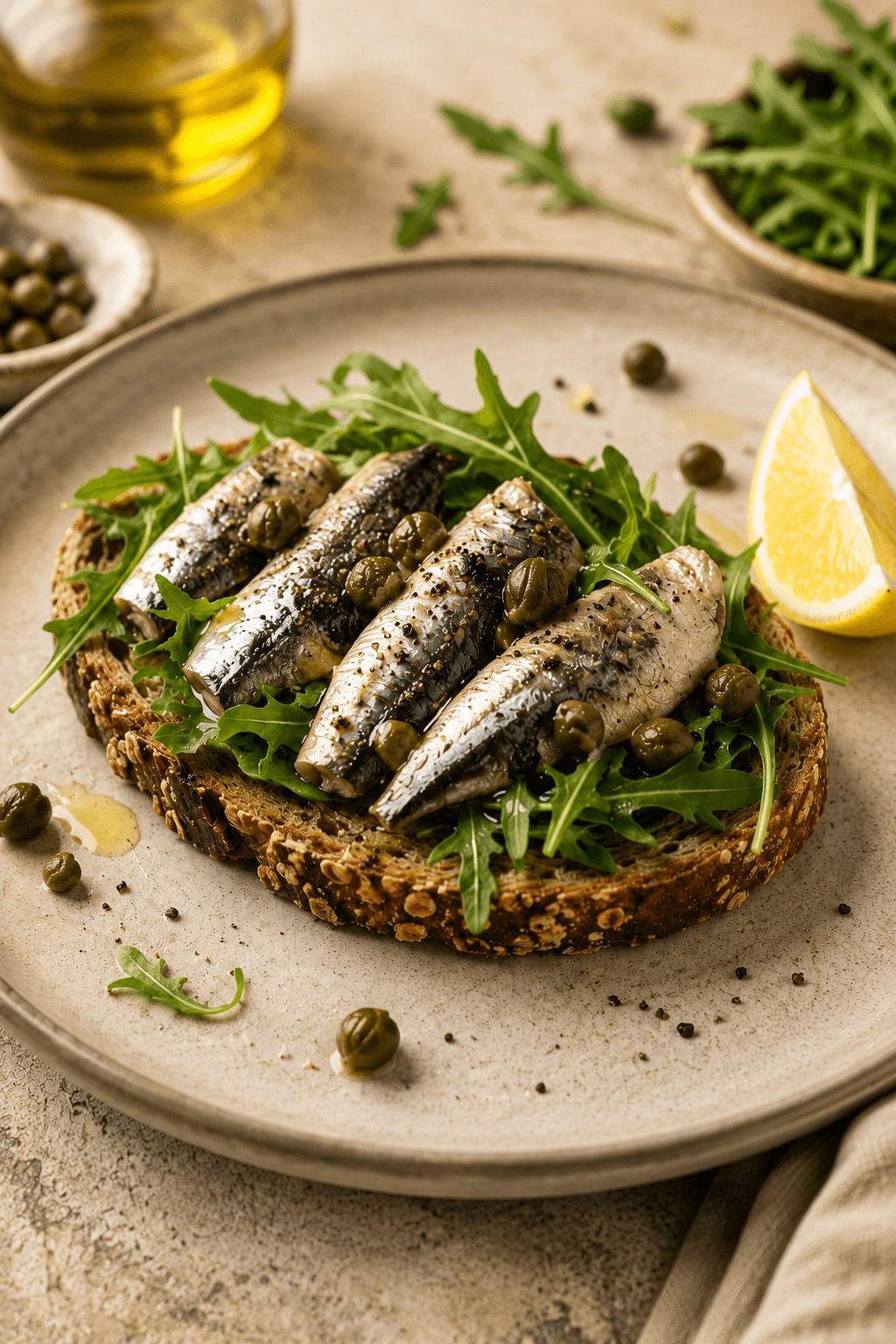 Sardine & Rocket Whole Grain Toast