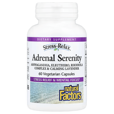 Natural Factors Stress-Relax® Adrenal Serenity, 60 Vegetarian Capsules